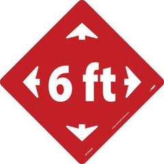 NMC - "6 ft" Adhesive-Backed Floor Sign - All Tool & Supply