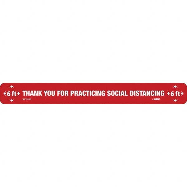 NMC - "Thank You for Practicting Social Distancing" Adhesive-Backed Floor Sign - All Tool & Supply