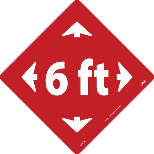 NMC - "6 ft" Adhesive-Backed Floor Sign - All Tool & Supply