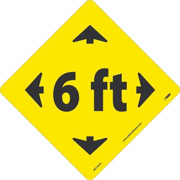 NMC - "6 ft" Adhesive-Backed Floor Sign - All Tool & Supply