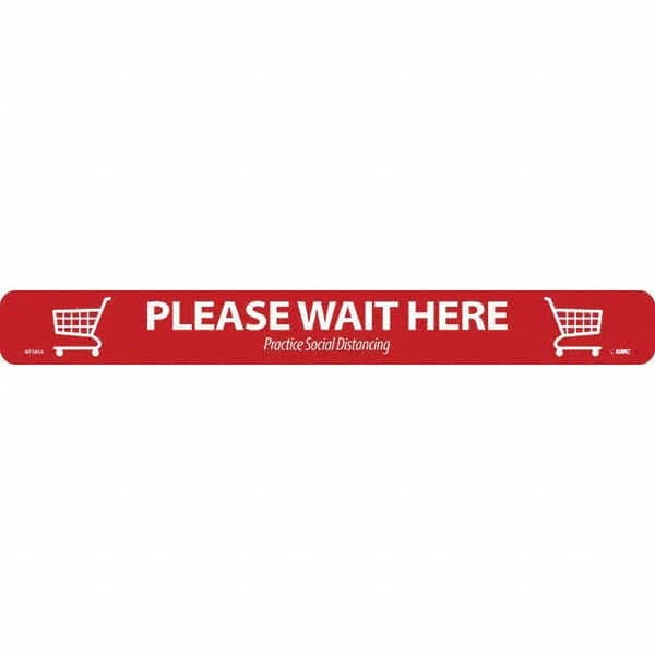 NMC - "Please Wait Here" Adhesive-Backed Floor Sign - All Tool & Supply