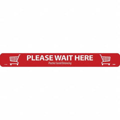 NMC - "Please Wait Here" Adhesive-Backed Floor Sign - All Tool & Supply