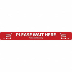 NMC - "Please Wait Here" Adhesive-Backed Floor Sign - All Tool & Supply