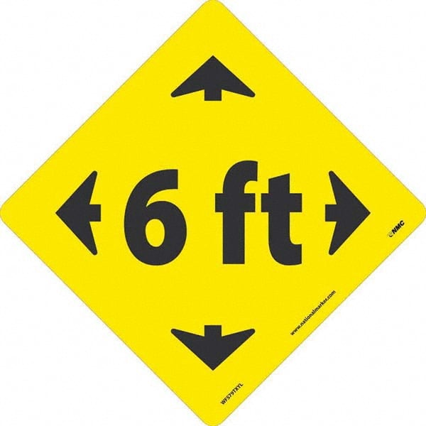 NMC - "6 ft" Adhesive-Backed Floor Sign - All Tool & Supply