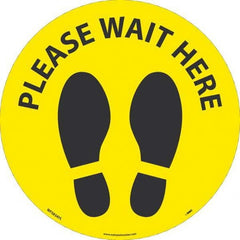 NMC - "Please Wait Here" Adhesive-Backed Floor Sign - All Tool & Supply