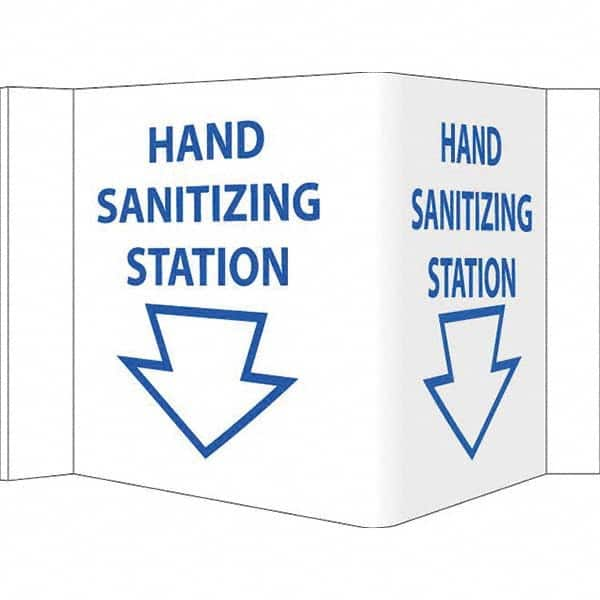 NMC - "Hand Sanitizing Station", 12" Wide x 6" High, Vinyl Safety Sign - All Tool & Supply