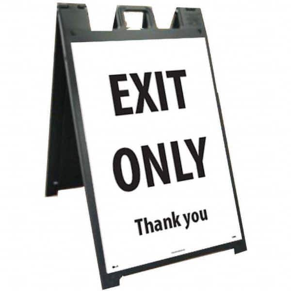 NMC - "EXIT HERE", 25" Wide x 45" High, Plastic Safety Sign - All Tool & Supply