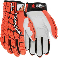 MCR Safety - Size M, ANSI Cut Lvl A5, Puncture Lvl 5, Abrasion Lvl 4, Synthetic Leather Coated Cut & Puncture Resistant Gloves - All Tool & Supply