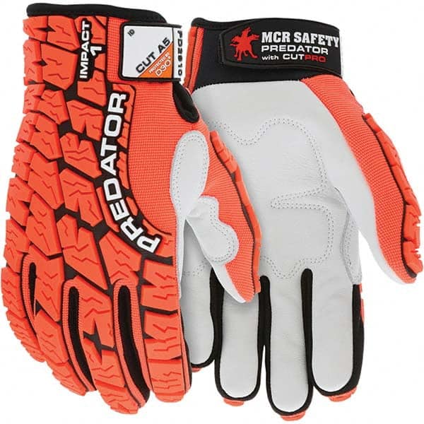 MCR Safety - Size L, ANSI Cut Lvl A5, Puncture Lvl 5, Abrasion Lvl 4, Synthetic Leather Coated Cut & Puncture Resistant Gloves - All Tool & Supply