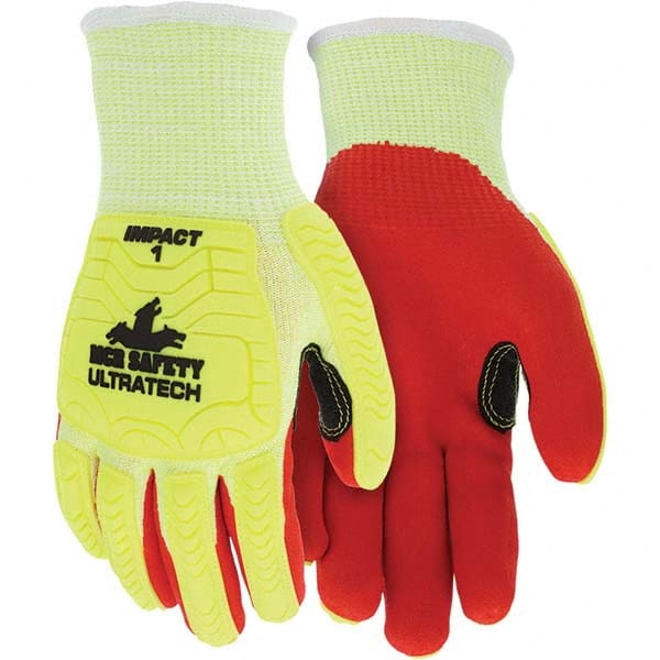 MCR Safety - Size S, ANSI Cut Lvl A5, Puncture Lvl 3, Abrasion Lvl 5, Foam Nitrile Coated Cut & Puncture Resistant Gloves - All Tool & Supply