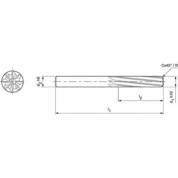 Mapal - Spiral Router Bits Cutting Diameter (mm): 20.00 Number of Flutes: 8 - All Tool & Supply