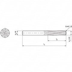 Mapal - Spiral Router Bits Cutting Diameter (mm): 20.00 Number of Flutes: 8 - All Tool & Supply