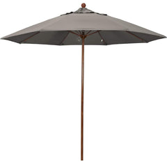 Patio Umbrellas; Diameter (Feet): 9; Height (Feet): 8.583; Fabric Color: Tuape; Base Included: No; Canopy Fabric: Pacifica; Fade Resistant: Yes; Additional Information: Push Lift; Frame Material: Aluminum