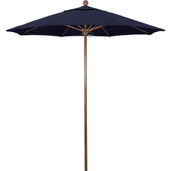 Patio Umbrellas; Diameter (Feet): 7.5; Height (Feet): 8.000; Fabric Color: Navy; Base Included: No; Canopy Fabric: Olefin; Fade Resistant: Yes; Additional Information: Push Lift; Frame Material: Aluminum