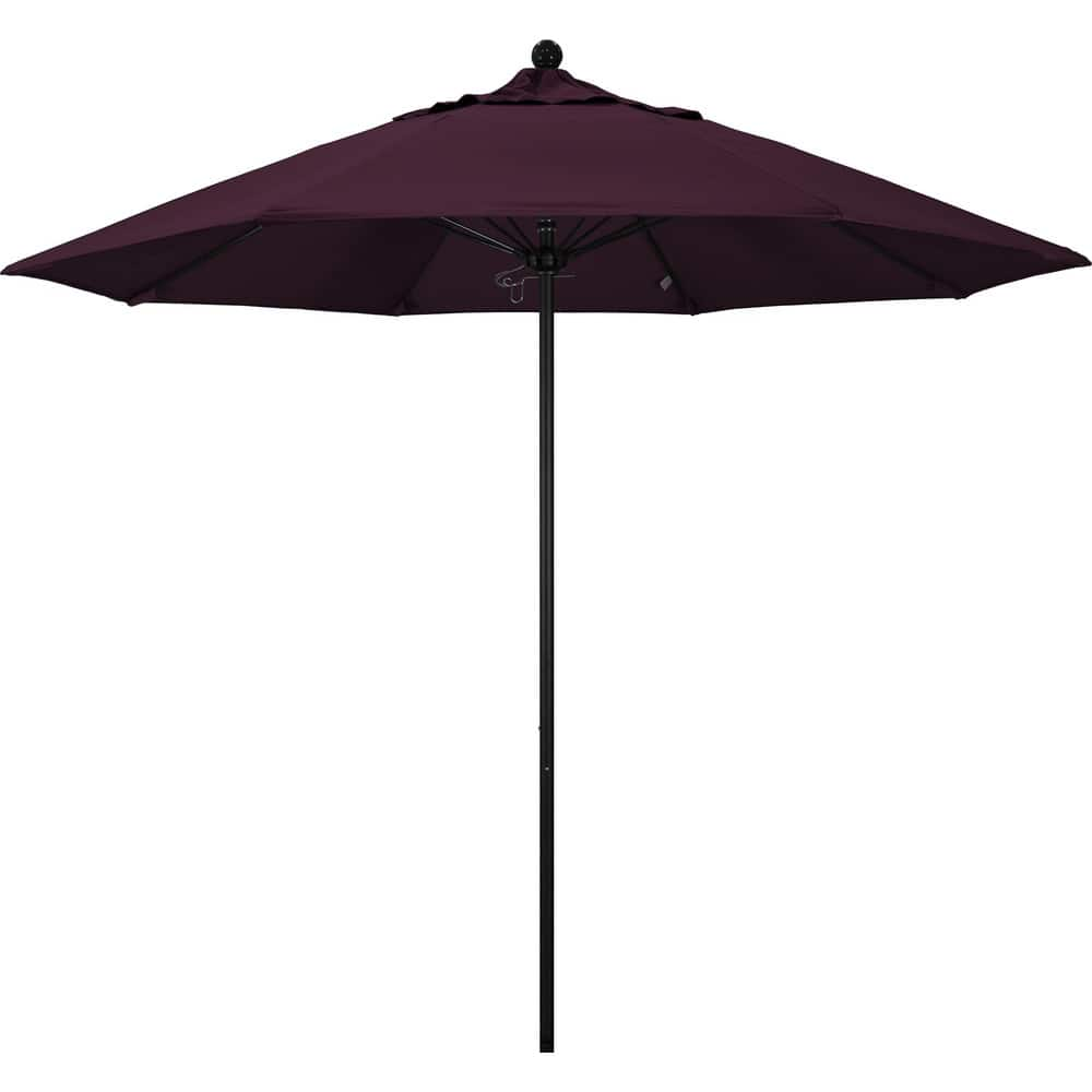 Patio Umbrellas; Diameter (Feet): 9; Height (Feet): 8.583; Fabric Color: Purple; Base Included: No; Canopy Fabric: Pacifica; Fade Resistant: Yes; Additional Information: Push Lift; Frame Material: Aluminum