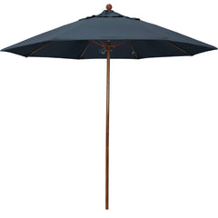 Patio Umbrellas; Diameter (Feet): 9; Height (Feet): 8.583; Fabric Color: Sapphire Blue; Base Included: No; Canopy Fabric: Pacifica; Fade Resistant: Yes; Additional Information: Push Lift; Frame Material: Aluminum