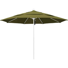 Patio Umbrellas; Diameter (Feet): 11; Height (Feet): 8.917; Fabric Color: Palm; Base Included: No; Canopy Fabric: Pacifica; Fade Resistant: Yes; Additional Information: Pulley Lift; Frame Material: Aluminum