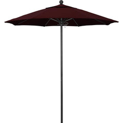 Patio Umbrellas; Diameter (Feet): 7.5; Height (Feet): 8.000; Fabric Color: Burgundy; Base Included: No; Canopy Fabric: Pacifica; Fade Resistant: Yes; Additional Information: Push Lift; Frame Material: Aluminum