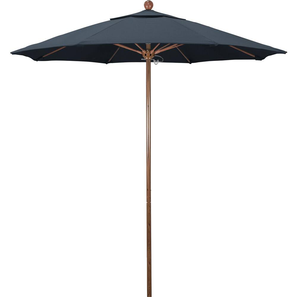 Patio Umbrellas; Diameter (Feet): 7.5; Height (Feet): 8.000; Fabric Color: Sapphire Blue; Base Included: No; Canopy Fabric: Pacifica; Fade Resistant: Yes; Additional Information: Push Lift; Frame Material: Aluminum