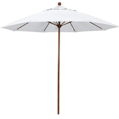 Patio Umbrellas; Diameter (Feet): 9; Height (Feet): 8.583; Fabric Color: Natural; Base Included: No; Canopy Fabric: Pacifica; Fade Resistant: Yes; Additional Information: Push Lift; Frame Material: Aluminum