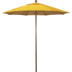 Patio Umbrellas; Diameter (Feet): 7.5; Height (Feet): 8.000; Fabric Color: Lemon; Base Included: No; Canopy Fabric: Olefin; Fade Resistant: Yes; Additional Information: Push Lift; Frame Material: Aluminum