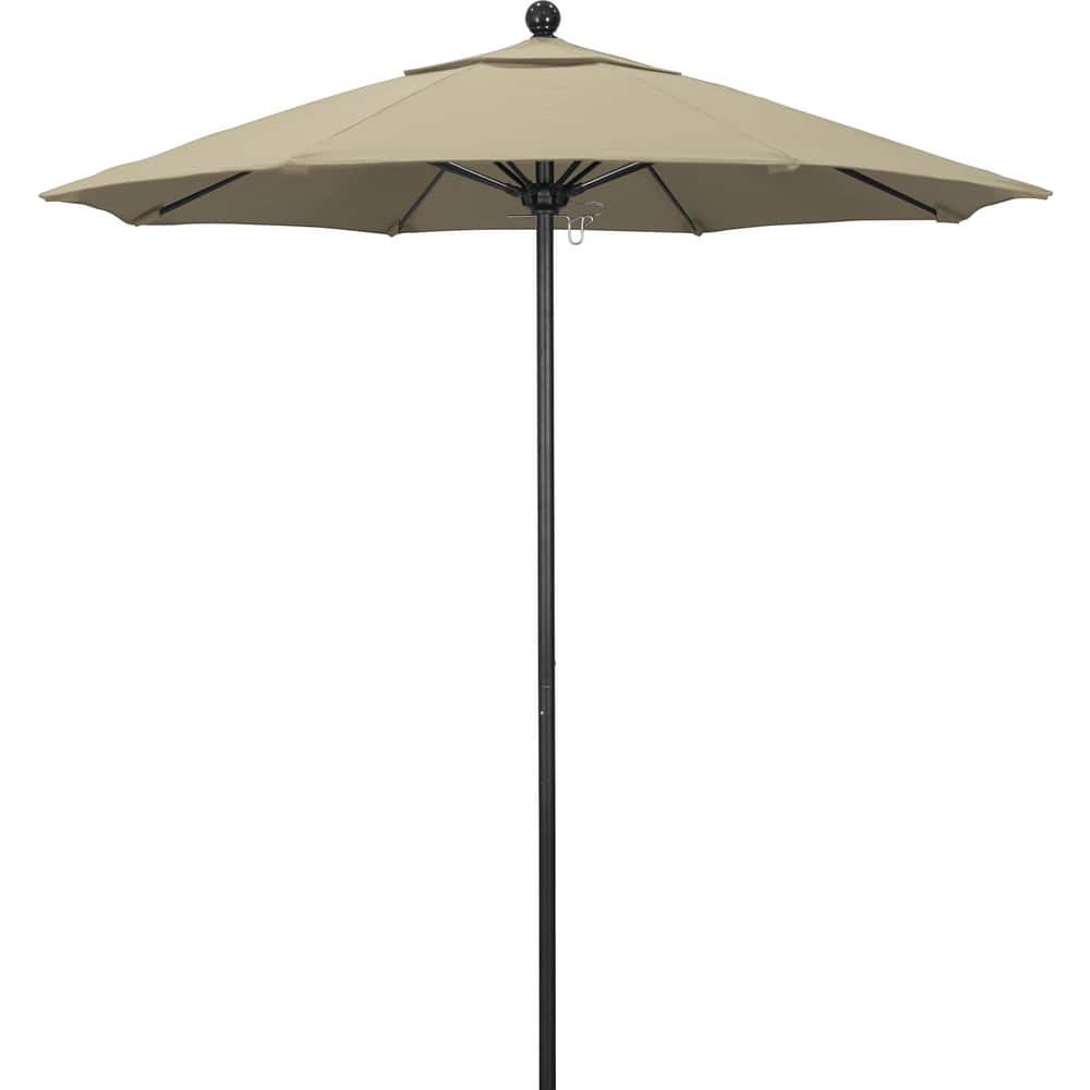 Patio Umbrellas; Diameter (Feet): 7.5; Height (Feet): 8.000; Fabric Color: Beige; Base Included: No; Canopy Fabric: Pacifica; Fade Resistant: Yes; Additional Information: Push Lift; Frame Material: Aluminum