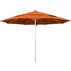 Patio Umbrellas; Diameter (Feet): 1; Height (Feet): 8.917; Fabric Color: Tuscan; Base Included: No; Canopy Fabric: Pacifica; Fade Resistant: Yes; Additional Information: Pulley Lift; Frame Material: Aluminum