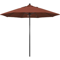 Patio Umbrellas; Diameter (Feet): 9; Height (Feet): 8.750; Fabric Color: Terracotta; Base Included: No; Canopy Fabric: Olefin; Fade Resistant: Yes; Additional Information: Push Lift; Frame Material: Fiberglass