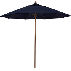 Patio Umbrellas; Diameter (Feet): 9; Height (Feet): 8.583; Fabric Color: Navy; Base Included: No; Canopy Fabric: Pacifica; Fade Resistant: Yes; Additional Information: Push Lift; Frame Material: Aluminum