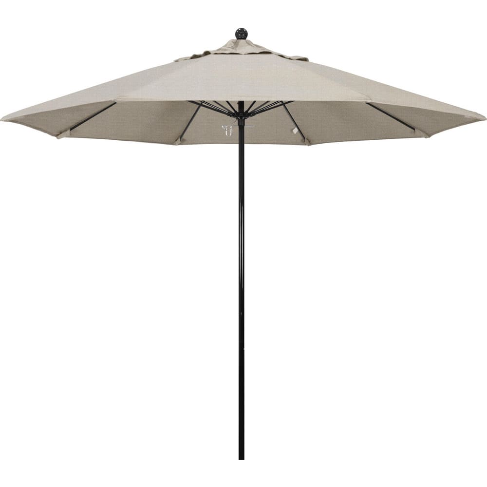 Patio Umbrellas; Diameter (Feet): 9; Height (Feet): 8.750; Fabric Color: Woven Granite; Base Included: No; Canopy Fabric: Olefin; Fade Resistant: Yes; Additional Information: Push Lift; Frame Material: Fiberglass