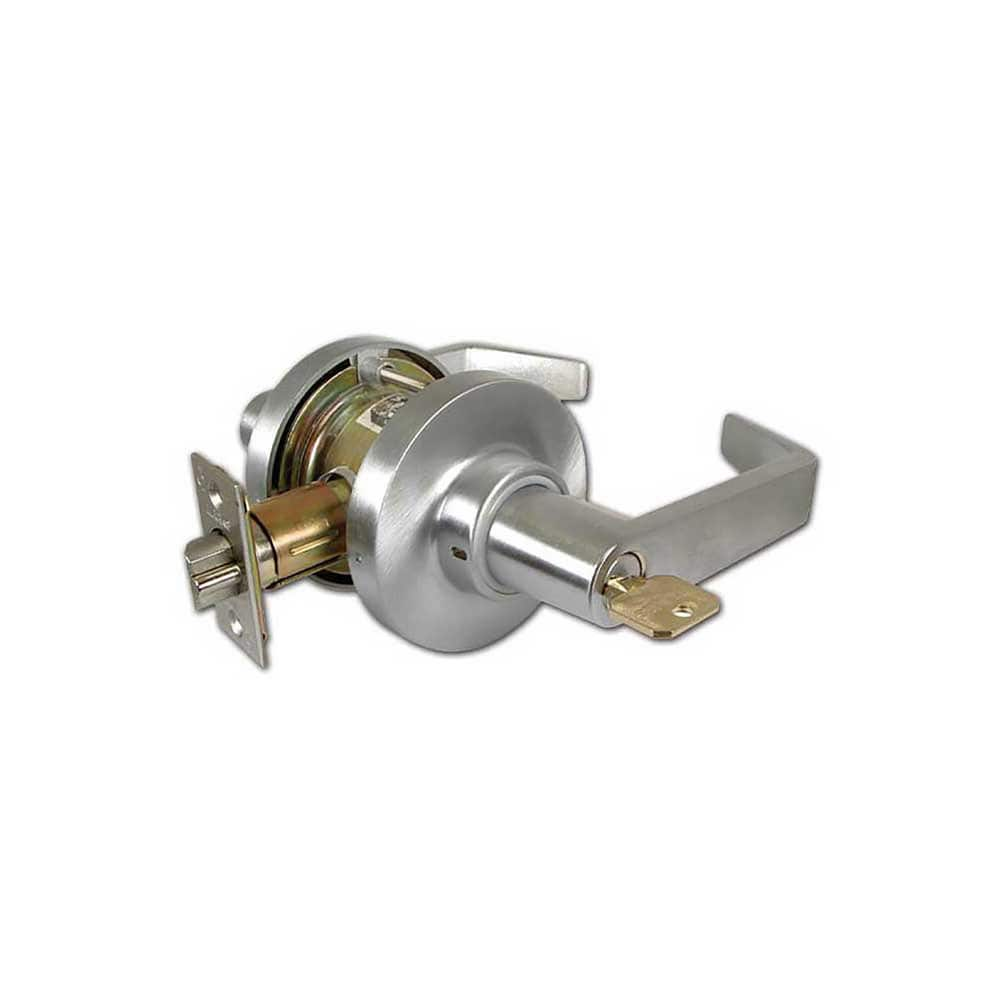 Lever Locksets; Type: Entry; Key Type: Keyed Different; Strike Type: ASA Strike; Finish/Coating: Satin Chrome; Material: Steel; Material: Steel; Door Thickness: 1 5/8 - 1 7/8; Backset: 2.75; Lockset Grade: Grade 1; Cylinder Type: SFIC Less Core; Minimum O