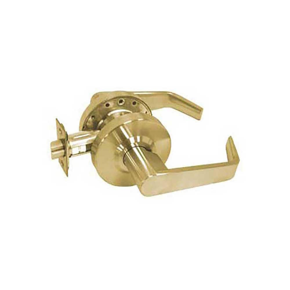 Lever Locksets; Type: Privacy; Key Type: Keyless; Strike Type: ASA Strike; Finish/Coating: Bright Brass; Material: Steel; Material: Steel; Door Thickness: 1-3/8-2; Backset: 2.375; Lockset Grade: Grade 2; Cylinder Type: None; Minimum Order Quantity: Steel;