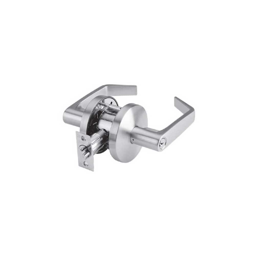 Lever Locksets; Type: Classroom; Key Type: Keyed Different; Strike Type: ANSI 4-7/8; Finish/Coating: Satin Chrome; Material: Steel; Material: Steel; Door Thickness: 1-3/8 ™1-3/4; Backset: 2.75; Lockset Grade: Grade 2; Cylinder Type: Conventional; Minimum