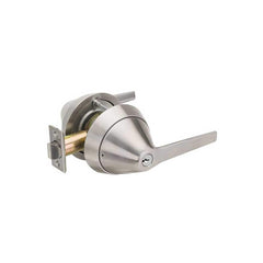 Lever Locksets; Type: Classroom; Key Type: Keyed Different; Strike Type: ASA Strike; Finish/Coating: Satin Stainless Steel; Material: Steel; Material: Steel; Door Thickness: 1 5/8 - 1 7/8; Backset: 2.75; Lockset Grade: Grade 1; Cylinder Type: Conventional