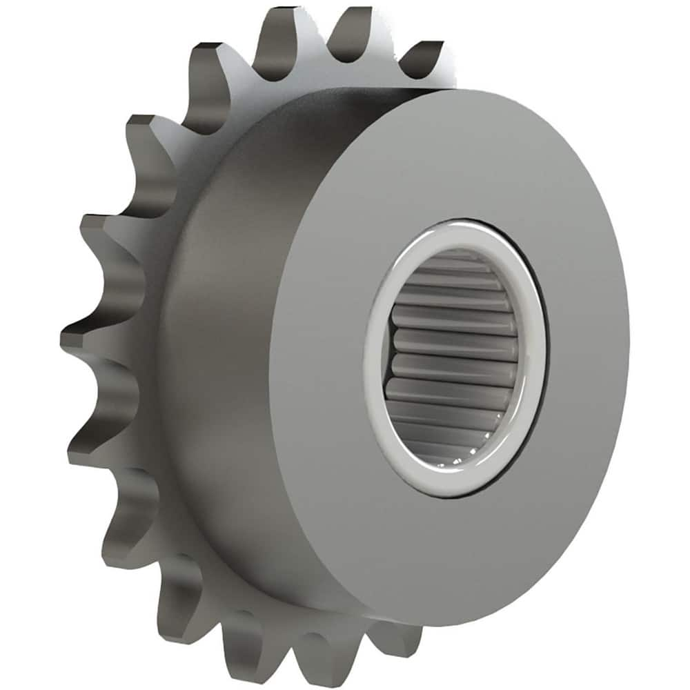 Chain Idler Sprockets; Bore Diameter: 0.5000; Hub Diameter: 1.2500; Pitch: 0.375 in; Compatible Shaft Diameter: 0.5 in; Number Of Strands: 1; Bearing Type: Needle; Material: Steel; Number of Teeth: 13; Minimum Order Quantity: Steel; Shaft Diameter (Inch):