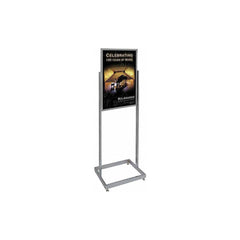 Sign Holders & Frames; Product Type: Sign Frame; Material: Aluminum; Color: Chrome; Indoor/Outdoor: Indoor; Mount Type: Free Standing; Sign Holder Height (Decimal Inch): 53.5; Sign Holder Width (Inch): 22; Signs Held: 1; Sign Holder Width: 22; Sign Holder