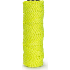 Twine; Type: Mason Line; Material: Nylon; Twine Construction: Braided; Color: Yellow; Overall Diameter: 0.060; Breaking Strength (Lb.): 170.000; Twine Size: #18; Length (Feet): 500.00; Twine Size: #18; Diameter (Decimal Inch): 0.060; Color: Yellow; Overal