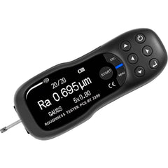 Surface Roughness Gage: Ra Rq RSm Rsk Rz Rt Rv Rp Rc Rmax Ry(JIS) Rz(JIS) R3z Rmr Rmr(c) & Rdc Roughness Parameter, 5 µm Stylus Tip Radius LCD Display