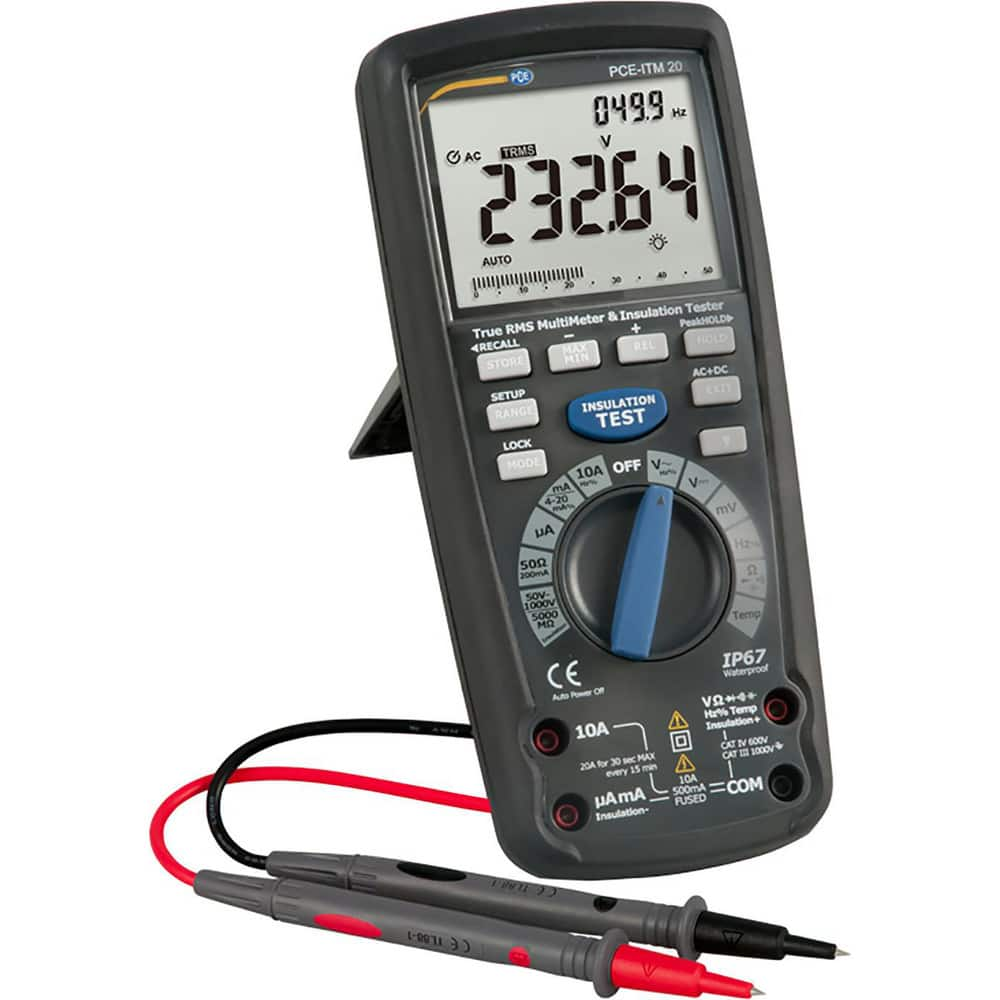 Electrical Insulation Resistance Testers & Megohmmeters; Display Type: Digital LCD; Power Supply: Battery Operated Megohmmeters; Resistance Capacity (Megohm): 4000; Maximum Test Voltage: 1000 V; Amperage: 0.5000; Overall Length: 8.60; Overall Height: 1.9