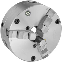 Self-Centering Manual Lathe Chuck: 3-Jaw,  12″ Dia Hard & Solid Jaws, Front Mount, Adjustable, 2,200 Max RPM