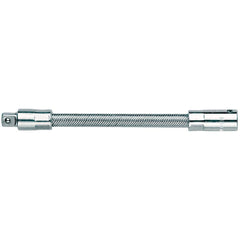 Socket Extensions; Extension Type: Flex; Drive Size: 1/4 in; Finish: Chrome-Plated; Overall Length (mm): 150.00; Material: Chrome Vanadium; Steel; Standards: DIN 3120; ISO 1174; Overall Length: 150.00