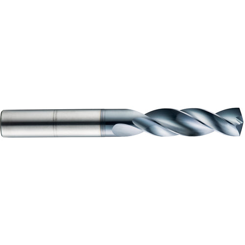 ‎11/32″ Dia. × 3/8″ Shank × 2-13/32″ Flute Length × 4″ OAL, 5xD, 145°, TA, 2 Flute, External, Round Solid Carbide Drill - Exact Industrial Supply