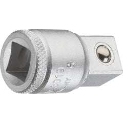 Socket Adapters & Universal Joints; Adapter Type: Convertor; Male Drive Style: Square; Female Drive Style: Square; Finish: Chrome-Plated; Material: 31CrV3 Chrome Vanadium Steel; Standards: ISO 1174; DIN 3121; Overall Length: 35.00