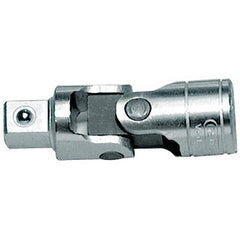 Socket Adapters & Universal Joints; Adapter Type: Universal Joint; Male Drive Style: Square; Female Drive Style: Square; Finish: Chrome-Plated; Material: 31CrV3 Chrome Vanadium Steel; Standards: ISO 3316; DIN 3123; Overall Length: 72.00