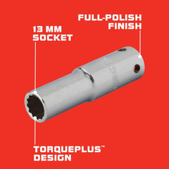 Hand Sockets; Socket Type: Deep Socket; Drive Style: Hex; Material: Steel; Insulated: No; Tether Style: Tether Ready; Standards: ASME B107.110-2012; Number Of Points: 12; Overall Length: 3.25