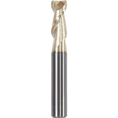 Corner Chamfer End Mill: 0.0787″ Dia, 0.2756″ LOC, 2 Flute, 0.0008″ Chamfer Width, Solid Carbide 2.28 mm OAL, ZrN Coated, Centercutting