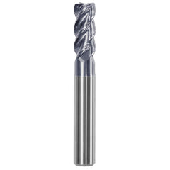 Corner Chamfer End Mill: 0.7087″ Dia, 1.2598″ LOC, 4 Flute, 0.0197″ Chamfer Width, Solid Carbide 2.52 mm OAL, AlTiN Coated, Centercutting