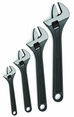 4 Piece Black Adjustable Wrench Set - All Tool & Supply