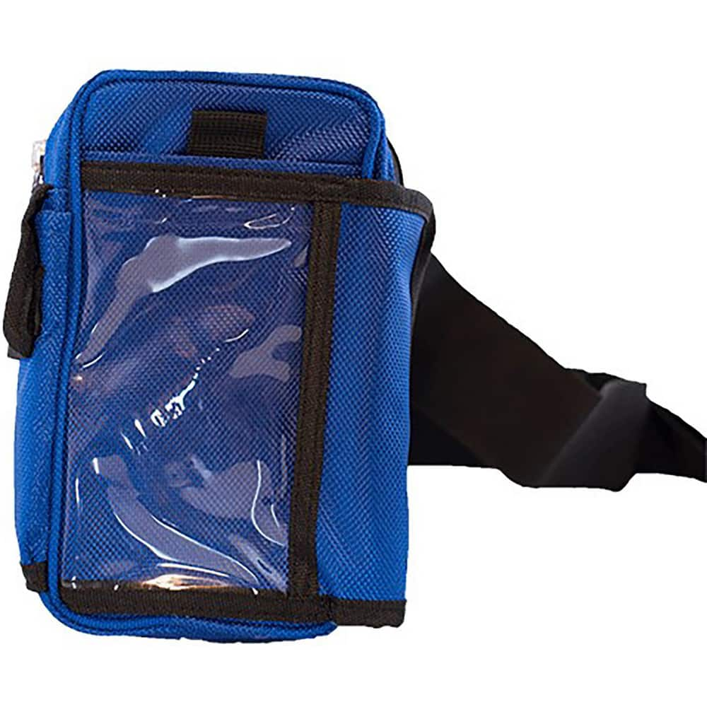 Tool Bags & Tool Totes; Closure Type: Hook & Loop; Zipper; Material: Vinyl; Overall Width: 4; Overall Depth: 2 in; Overall Height: 7.5 in; Color: Blue; Number Of Pockets: 3.000