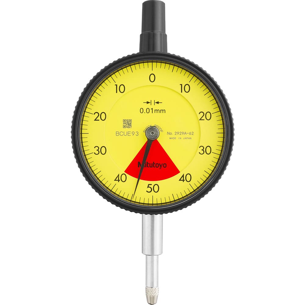 0.8mm Range, 40-0-40 Dial Reading, 0.01mm Graduation Dial Drop Indicator 57mm Dial, 1mm Range per Revolution, 0.009mm Accuracy